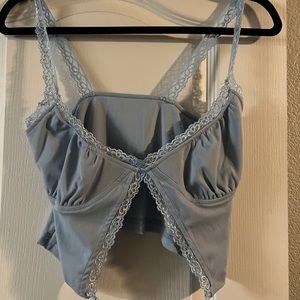Blue crop top